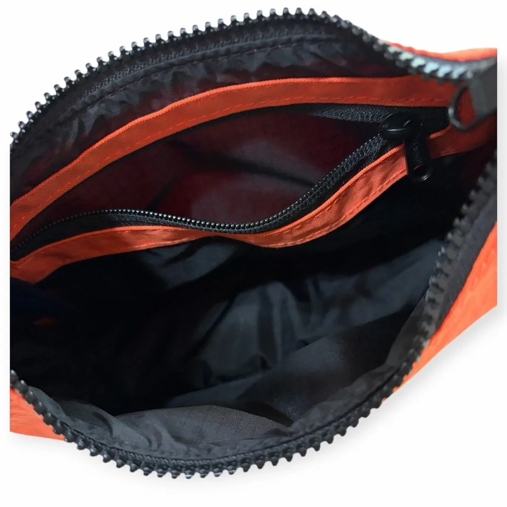 Orange Shoulder Bag with Minimal Silhouette and Adjustable Strap - Picture 3 of 10